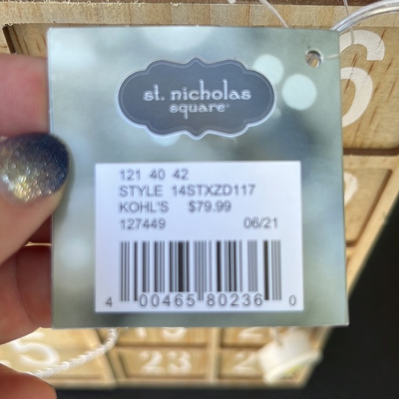 Wooden Advent Calendar with Light Up Trees - Picture 6 of 6